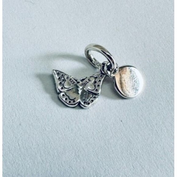 NEW Authentic Pandora silver butterfly & quote double charm / Pandora Bracelet - Picture 5 of 5